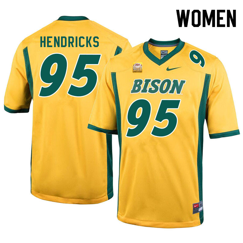 Women #95 Dylan Hendricks North Dakota State Bison College Football Jerseys Sale-Yellow